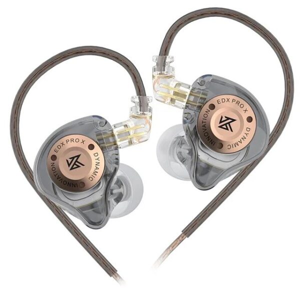 Kz EDX Pro X IEM in-Ear Monitor Wired Earphones Grey (No Mic)