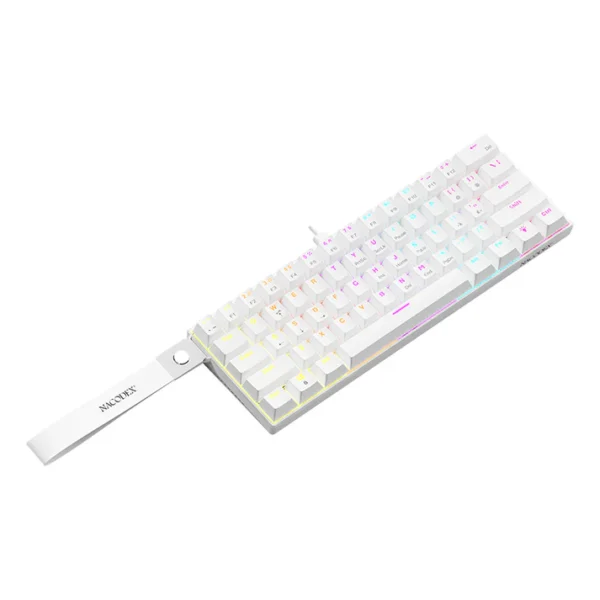 AJAZZ NK61 Mechanical Keyboard Red Switch Wired (White) - Image 2