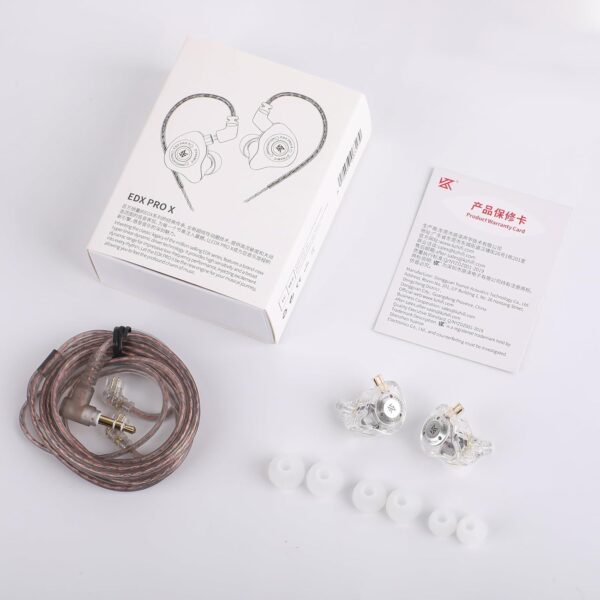 Kz EDX Pro X IEM in-Ear Monitor Wired Earphones Transparent (No Mic) - Image 3
