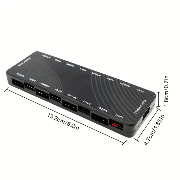 ARGB And PWM Fan Hub Controller Magnetic Backplane Splitter with Remote Control - Image 4